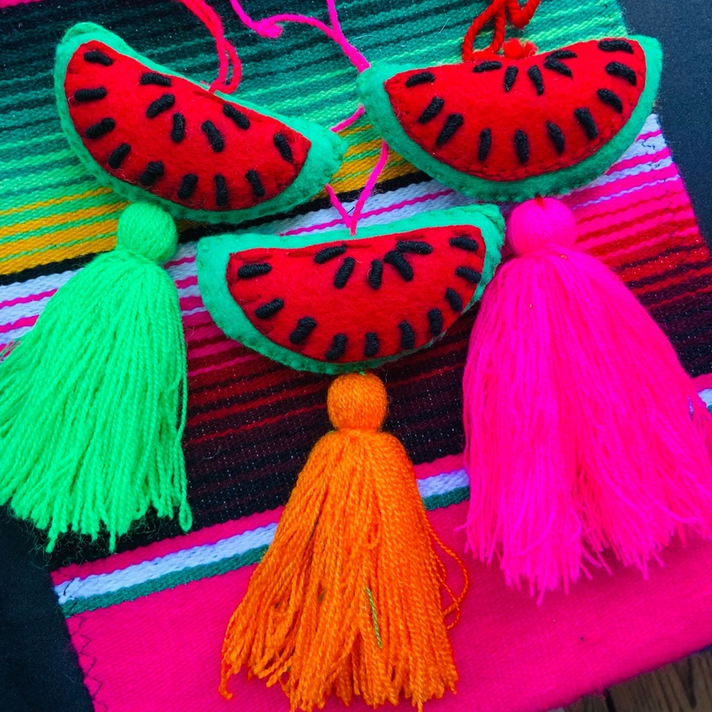 Watermelon Pom Pom Mexican Decor